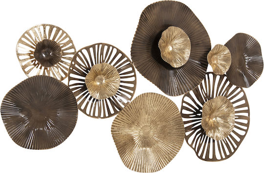 HomeMarkt Decorațiune Geometrică Pentru Perete Maro Din Metal 83x48cm