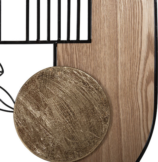 HomeMarkt Mixed Art Black Wooden 66x100cm