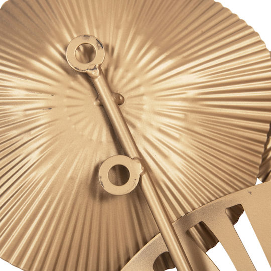 HomeMarkt Decorațiune Geometrică Pentru Perete Maro Din Metal 83x48cm