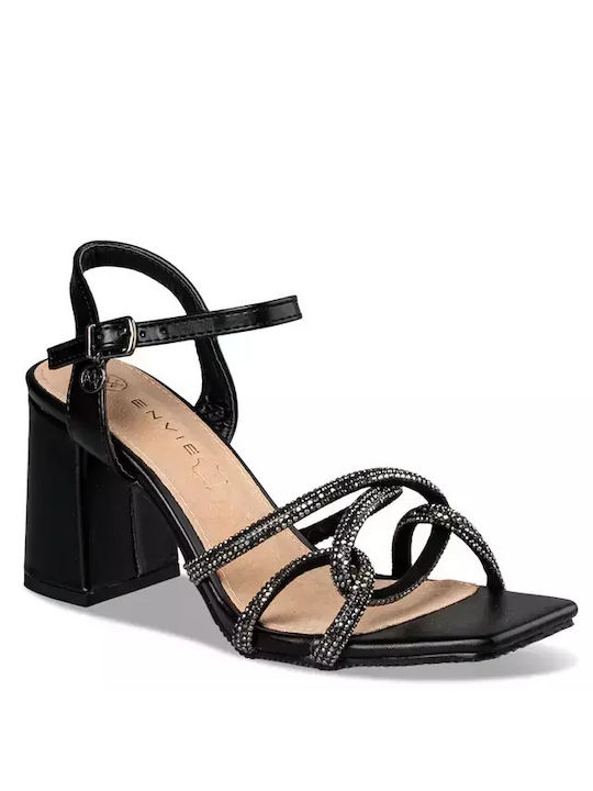 Envie Shoes Damen Sandalen in Schwarz Farbe