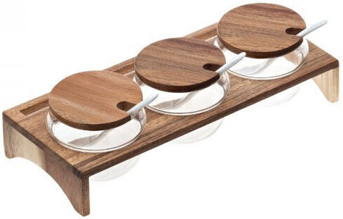 Leone Set 3 Bucăți Vaze Utilizare Generală Cu Capac Și Suport Lemn Maro 250ml 3 Bucăți Leone Set 3 Bucăți Vaze Utilizare Generală Cu Capac Și Suport Lemn Maro 250ml 3 Bucăți