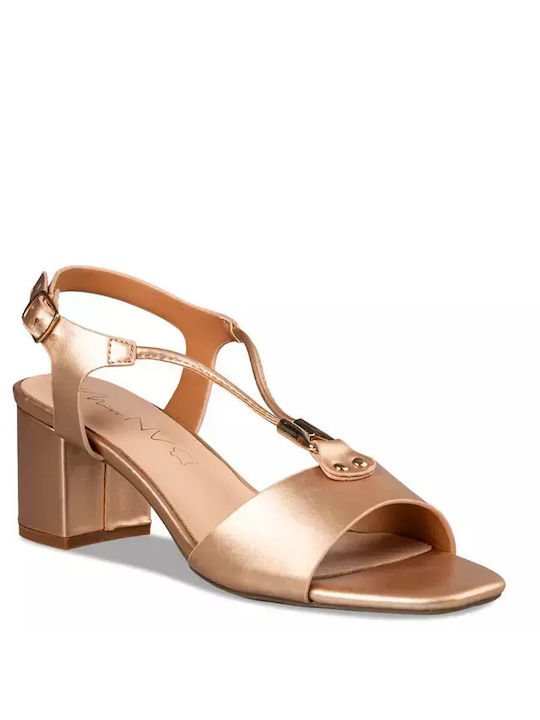 Envie Shoes Damen Sandalen in Gold Farbe