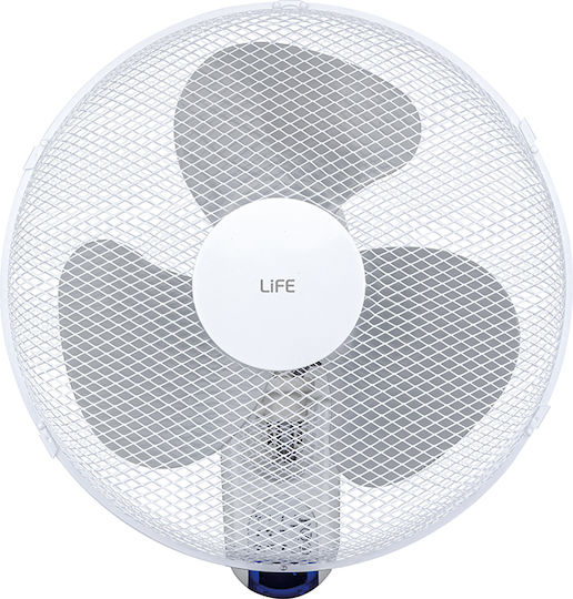 Life Notias Ανεμιστήρας Τοίχου 45W Διαμέτρου 40cm με Τηλεχειριστήριο Μπεζ