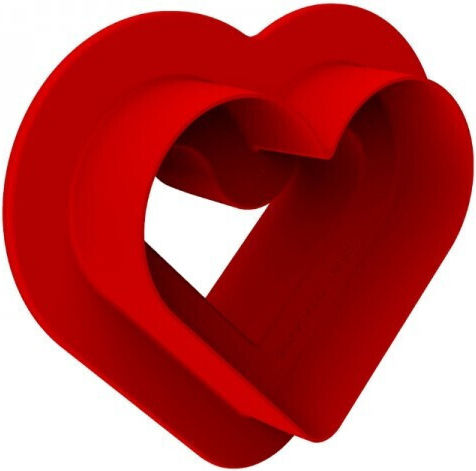 Silikomart Level Hearts 35 Formă de Patiserie pentru Chec Inima din Silicon 8x6.6x1.2buc 1buc