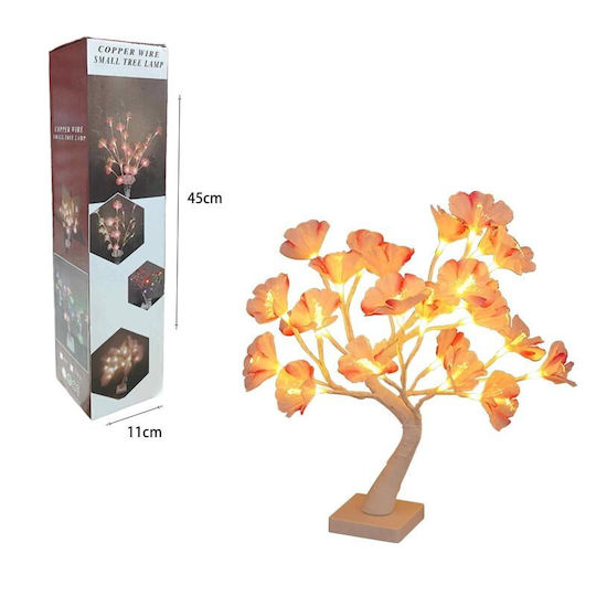 Christmas Decorative Illuminated Tree Electric Copper Flowers Thermo