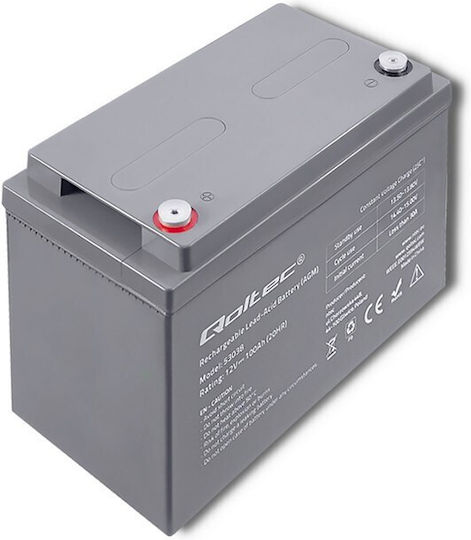 Qoltec Μπαταρία UPS με Χωρητικότητα 100Ah και Τάση 12V 53038 1τμχ