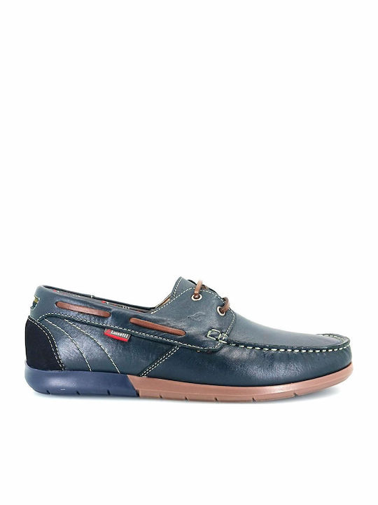 Luisetti 29304 (μπλε Δέρμα) Ανδρικά Μοκασίνια