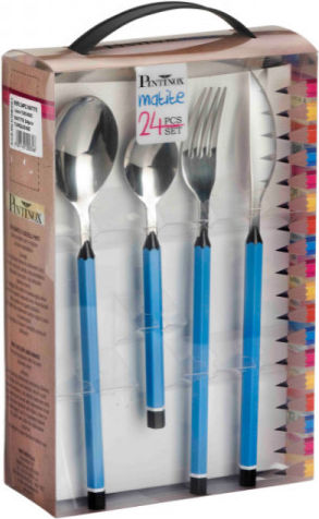 Pintinox Set de tacâmuri Oțel inoxidabil Albastru 24buc