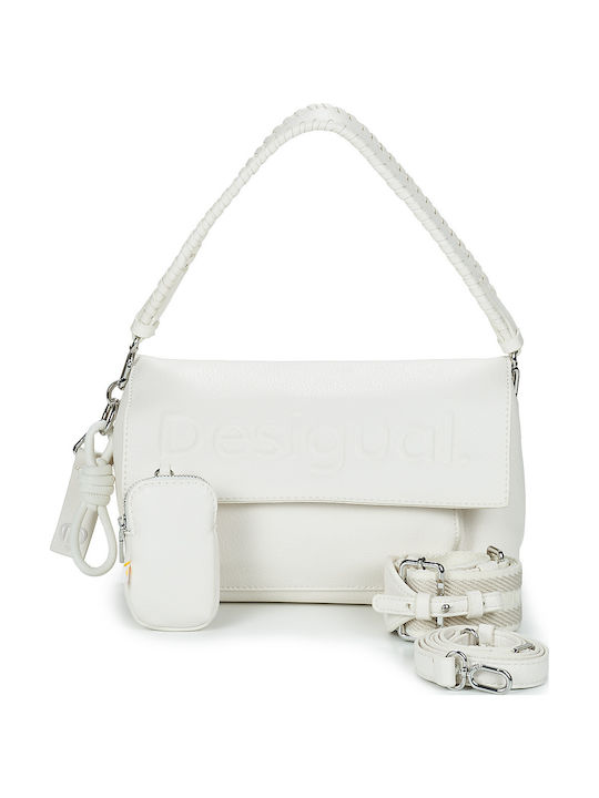 Half Logo Women's Bag Shoulder White