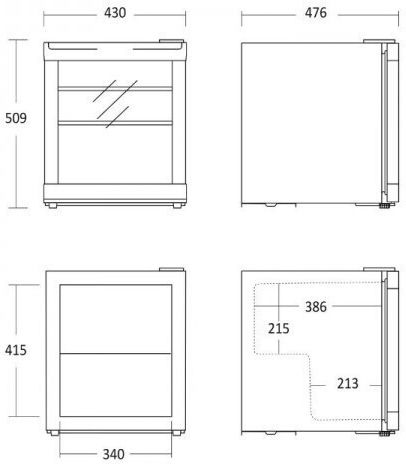 Scandomestic Frigider pentru băuturi 48lt Cu o ușă Înălțime51xLățime43xAdâncime47.5cm