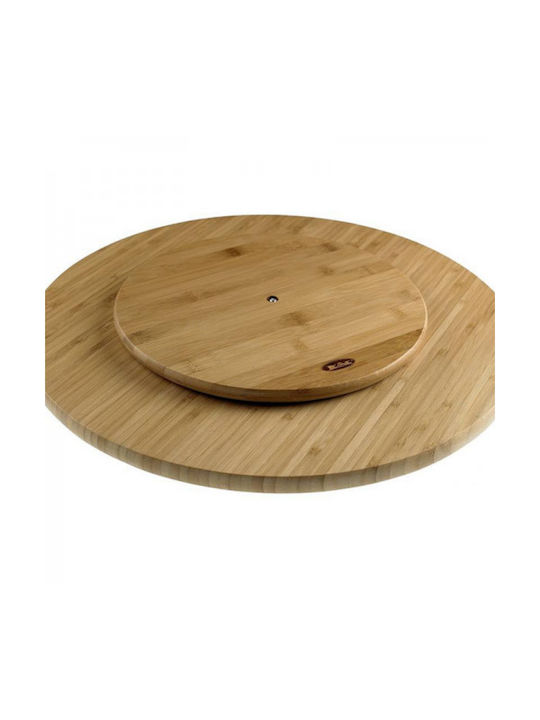Leone Wooden Serving Platter Rotating 32x32cm