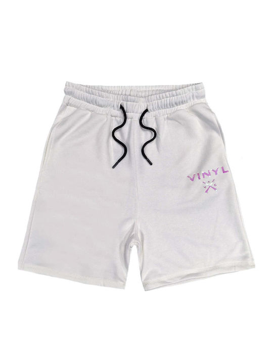 Vinyl Art Clothing - 09524-02 - Iridescent Logo Shorts - White