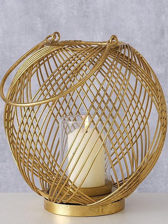 MSA Metall Kerzenhalter in Gold Farbe 22x22x22cm