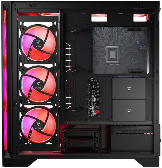 Modecom Volcano Expanse S Apex ARGB Геймърско Midi Tower Компютърна Кутия със Страничен Прозорец Черна