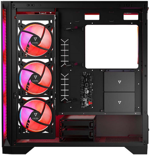 Modecom Volcano Expanse T Apex ARGB Gaming Midi Tower Κουτί Υπολογιστή με Πλαϊνό Παράθυρο Μαύρο