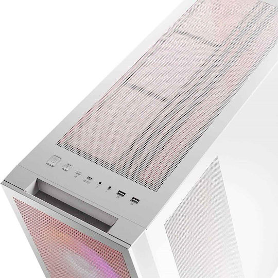 Modecom Volcano Expanse S Apex ARGB Gaming Midi Tower Κουτί Υπολογιστή με Πλαϊνό Παράθυρο Λευκό