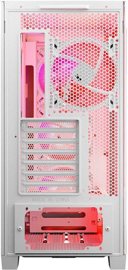 Modecom Volcano Expanse S Apex ARGB Gaming Midi Tower Κουτί Υπολογιστή με Πλαϊνό Παράθυρο Λευκό