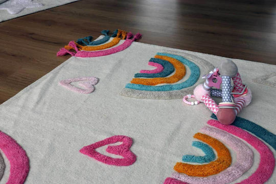 Baby Bliss Παιδικό Χαλί Βαμβακερό Πολύχρωμο 100x140cm