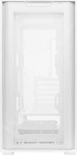 Asus A21 Plus Gaming Midi Tower Κουτί Υπολογιστή με Πλαϊνό Παράθυρο και RGB Φωτισμό Λευκό