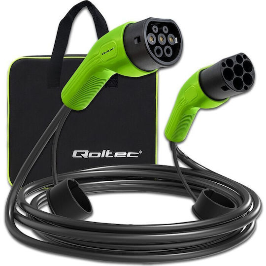 Qoltec Electric Car Charging Station Cable 5m Type 2 - Type 1 52472