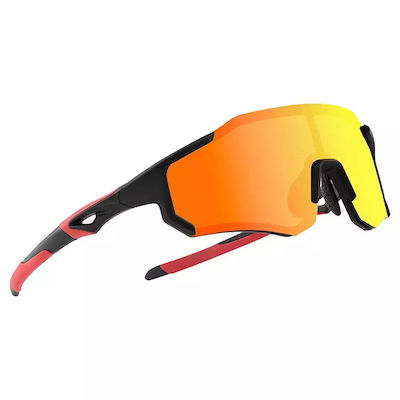 Rockbros 10182 Polarizing Cycling Glasses - Red