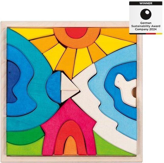 Ξύλινο Παιδικό Puzzle Σφηνώματα 26pcs Goki