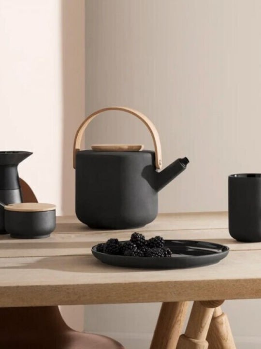 Stelton Wasserkocher Gusseisen Schwarz 1250ml