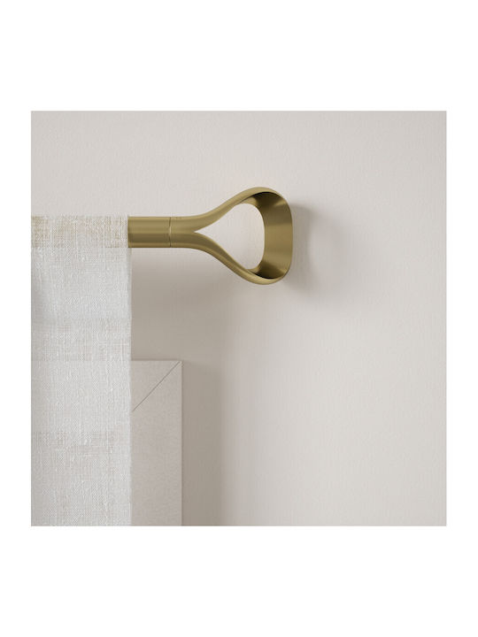 Umbra Extendable Metallic Curtain Pole Loop Single Ø25mm 107-305cm Gold