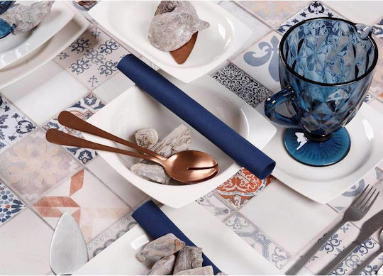 Cryspo Trio 'quadro Off Plate Shallow made of Porcelain White with Diameter 27cm 6pcs