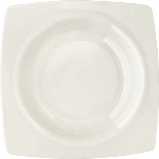 Cryspo Trio 'quadro Off Plate Soup made of Porcelain White with Diameter 23cm 6pcs