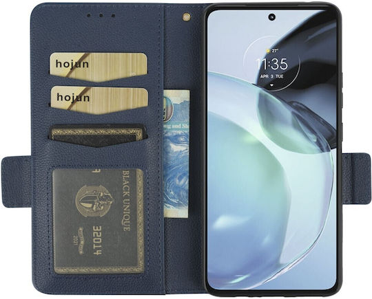 Brieftasche Synthetisches Leder Marineblau (Moto G72)