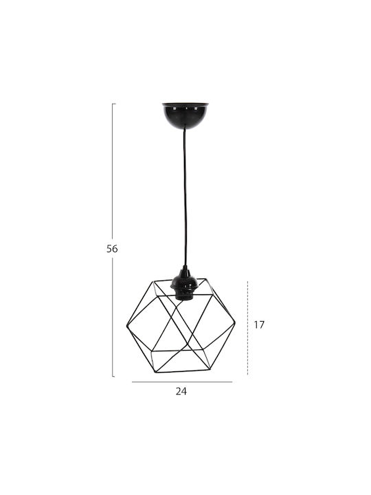 HomeMarkt Pendant Light Black with Socket E27 17cm