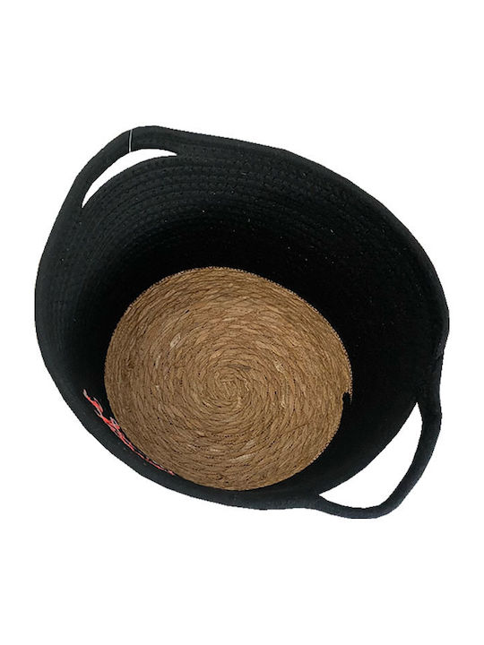 TnS Καλάθι Αποθήκευσης Bamboo Μαύρο 24.5x14.5x14.5cm