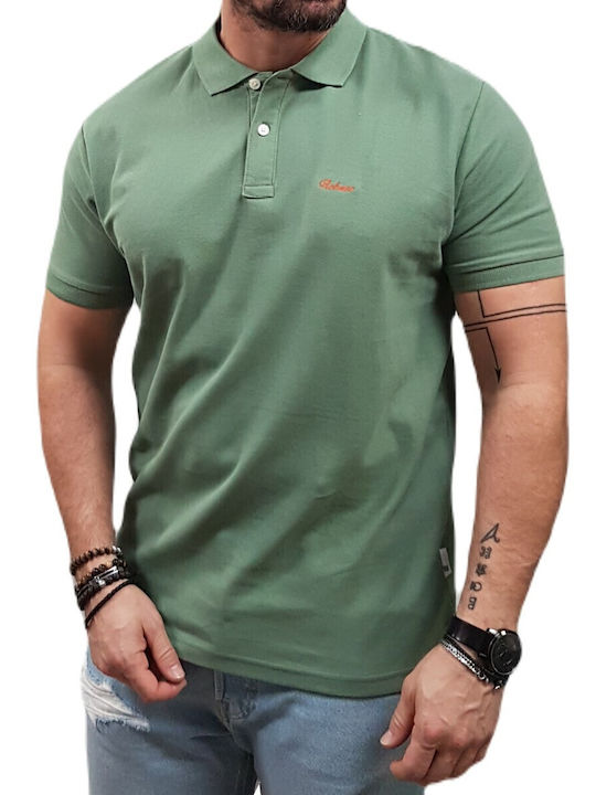 Polo Kurzarm Bluse Forest Green