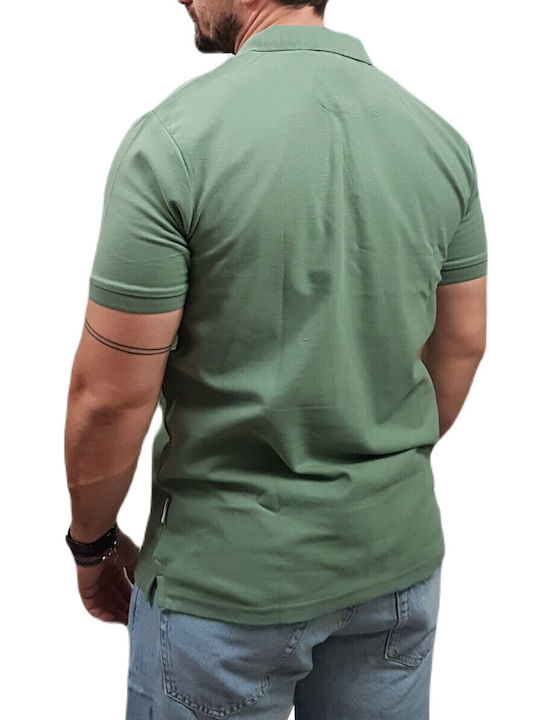 Polo Kurzarm Bluse Forest Green