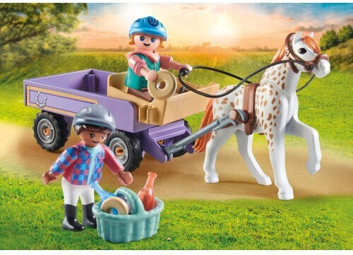 Playmobil Pferde des Wasserfalls Pferd mit Kutsche für 4-10 Jahre