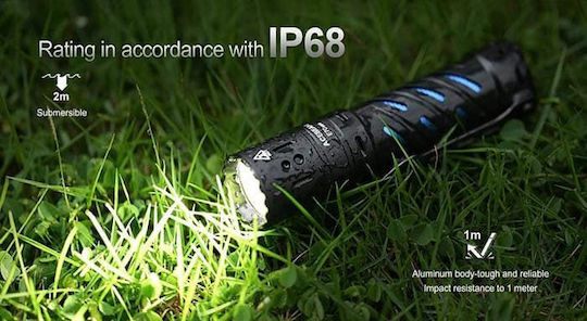 Acebeam Rechargeable Flashlight LED IP68 with Maximum Brightness 2000lm Black