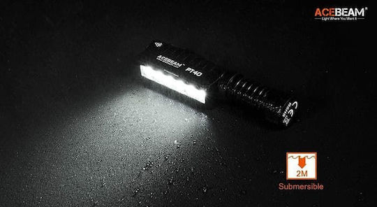Acebeam Επαναφορτιζόμενος Φακός Κεφαλής LED IP68 με Μέγιστη Φωτεινότητα 3000lm