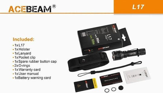 Acebeam Επαναφορτιζόμενος Φακός LED IP68 με Μέγιστη Φωτεινότητα 1400lm
