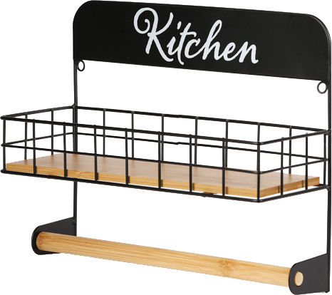 General Trade Metallic Paper Towel Holder Black 34x13x28cm 727349