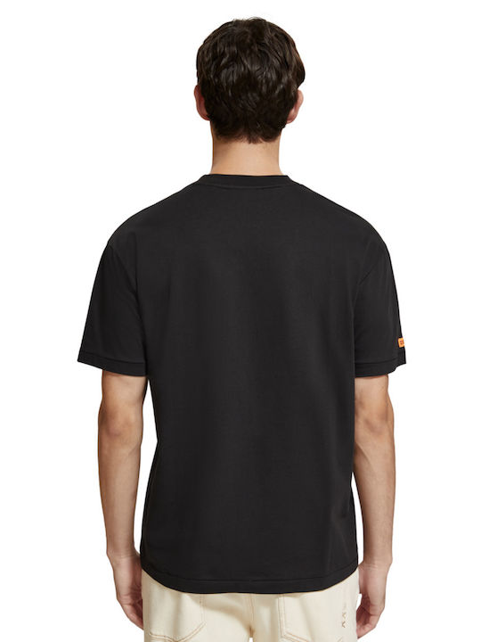 Scotch & Soda Herren T-Shirt Kurzarm Schwarz