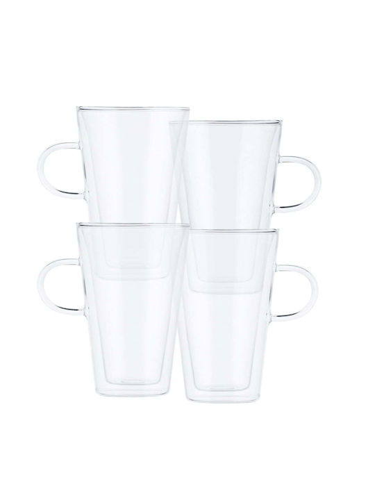 Quasar Cană Ceramică Transparentă 400ml 4buc