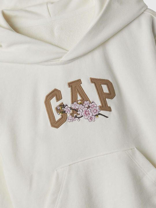 GAP Kinder Sweatshirt mit Kapuze off white Arch Logo