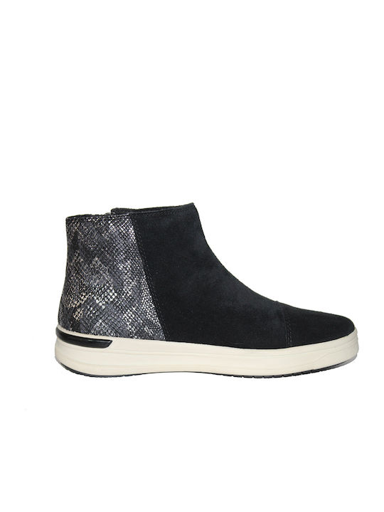 Kids Sneakers High Anatomic Slip-on Black