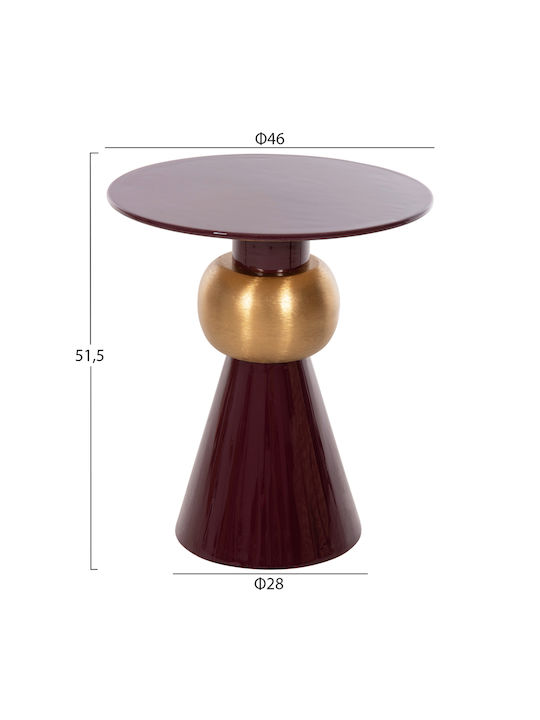 Round Side Table Patna Metal Gold L46xW46xH51.5cm.