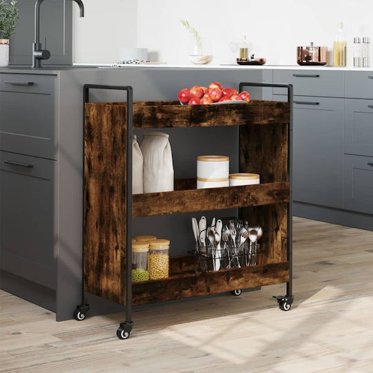 vidaXL Ραφιέρα Κουζίνας Ξύλινη 4 Θέσεων Καφέ 70x30x82cm