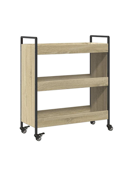 vidaXL Ραφιέρα Κουζίνας Ξύλινη 3 Θέσεων Καφέ 70x30x82cm