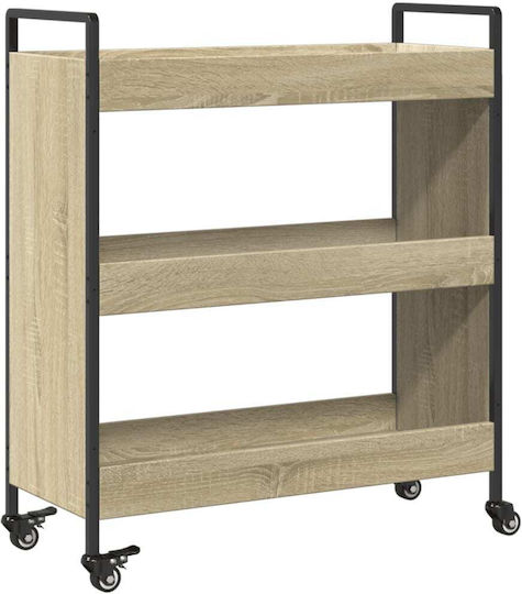 vidaXL vidaXL Küchenregal Hölzernes 3 Ebenen Braun 70x30x82cm