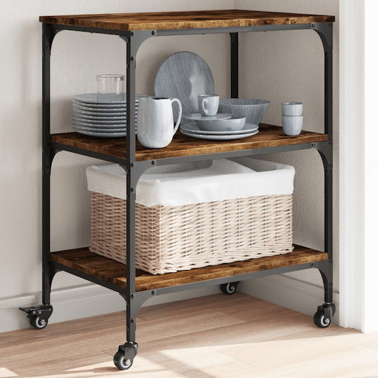 vidaXL Ραφιέρα Κουζίνας Ξύλινη Καφέ 60x41x76cm