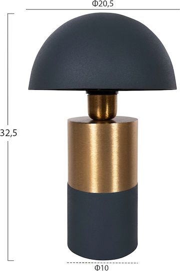 HomeMarkt PUNE Metal Table Lamp for Socket E27 with Blue Shade and Base